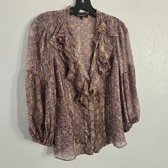 Nanette Lepore silk Blouse Top size 4 S - Picture 6 of 12